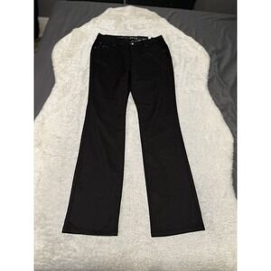 New Apt 9 Womens Black Straight Leg Pants Size 6 Modern Fit Rhinestones Stretch